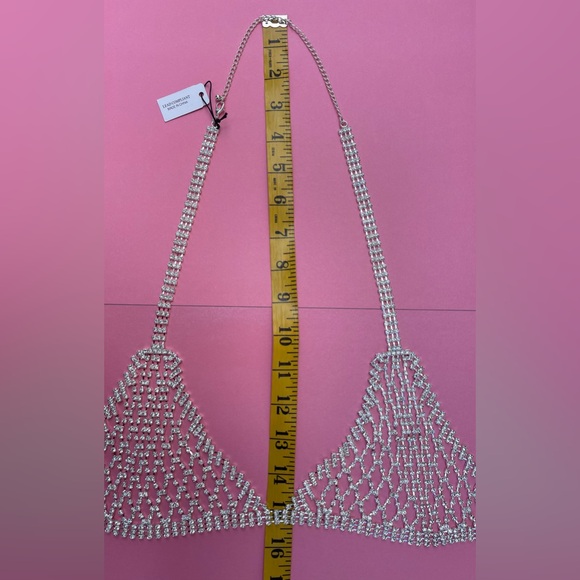 NWT Natasha Couture Rhinestone Bralette Adjustable Size - Picture 6 of 14